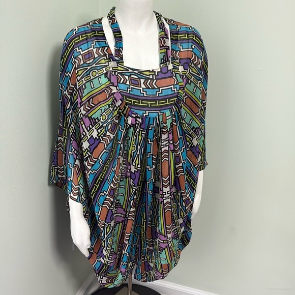 MARA HOFFMAN MULTICOLOR SWIM COVERUP - Picture 1 of 9